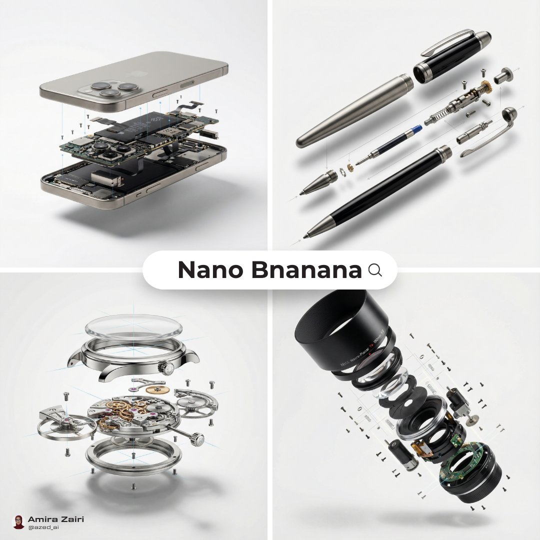 Nano Banana Prompts: Exploded View Product Prompt