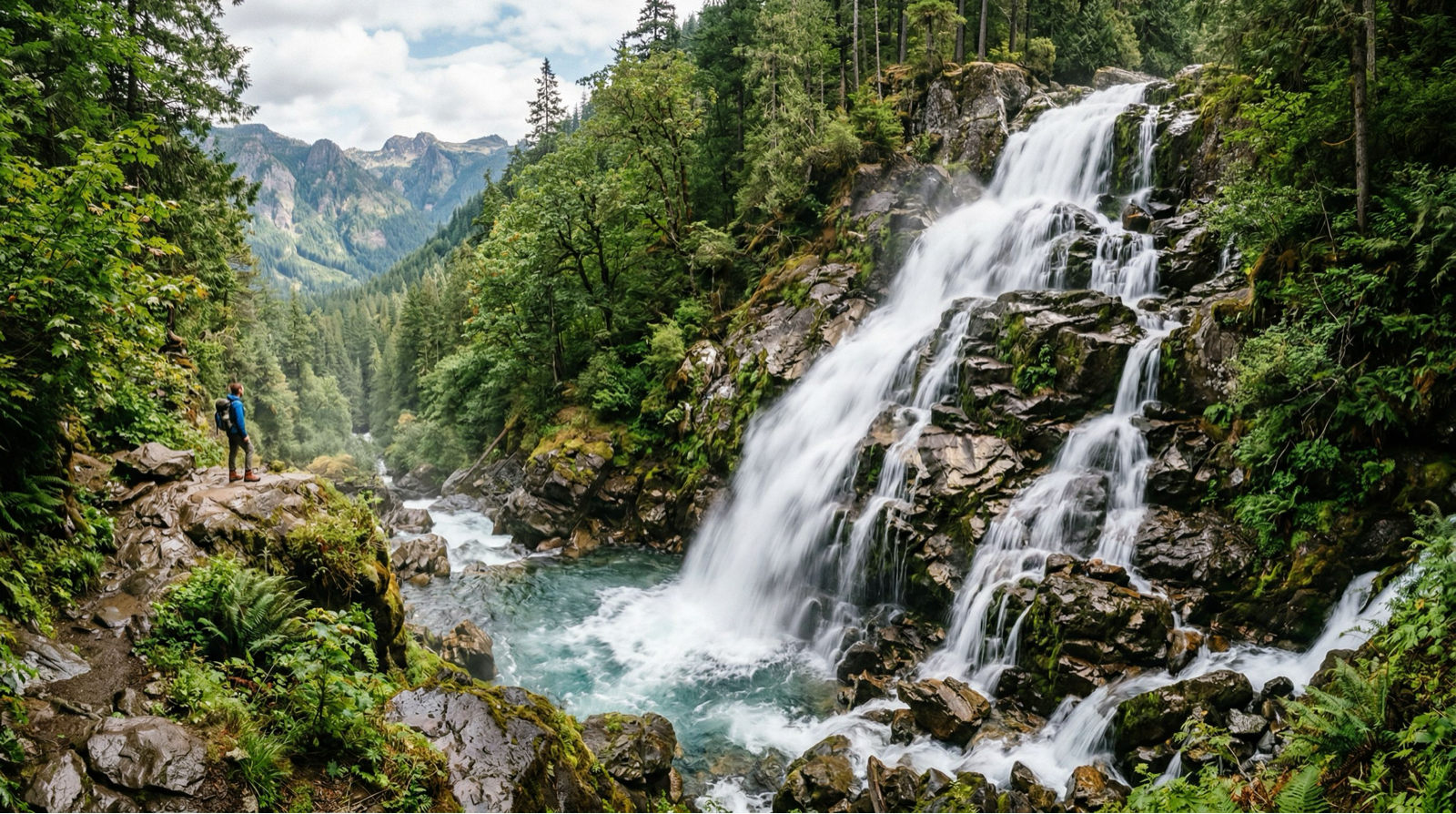 Create an Image of a Cascading Waterfall Prompt